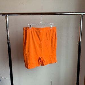 SHEIN Orange Biker Shorts